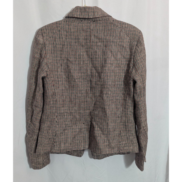 Free People Multi Tweed Linen Academia Blazer Jacket Small Lined P2 Fall Office - Picture 5 of 5